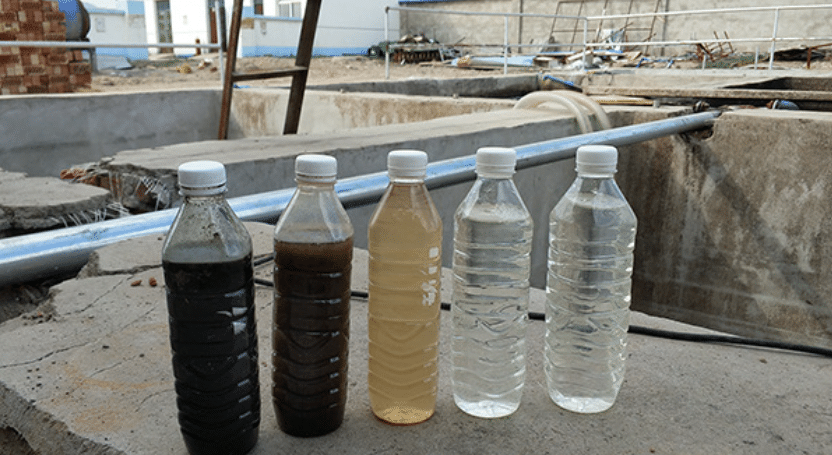 Different turbidity of water