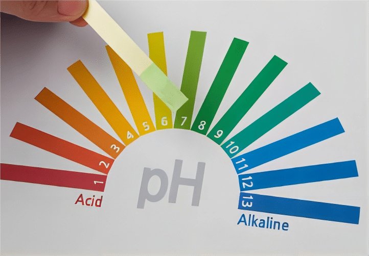 pH test strips for testing pH