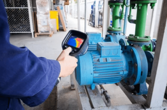 Non-contact infrared sensors measure the temperature of industrial instruments