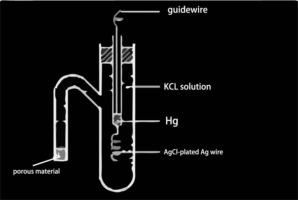 Structure of silver-silver chloride electrode