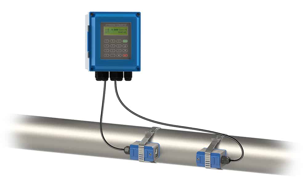 Ultrasonic flowmeter installation diagram