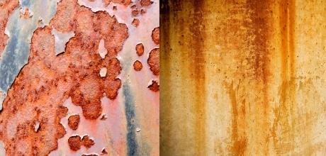 Rust-colored stains