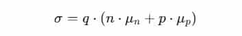 Semiconductor conductivity formula conversion